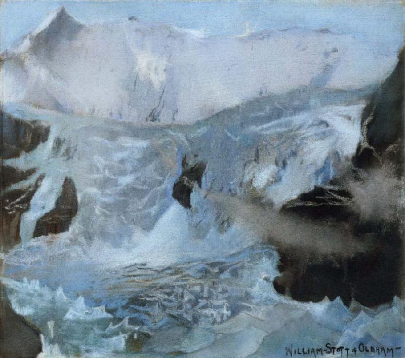William Stott of Oldham The Fischrhorn Glacier Sweden oil painting art